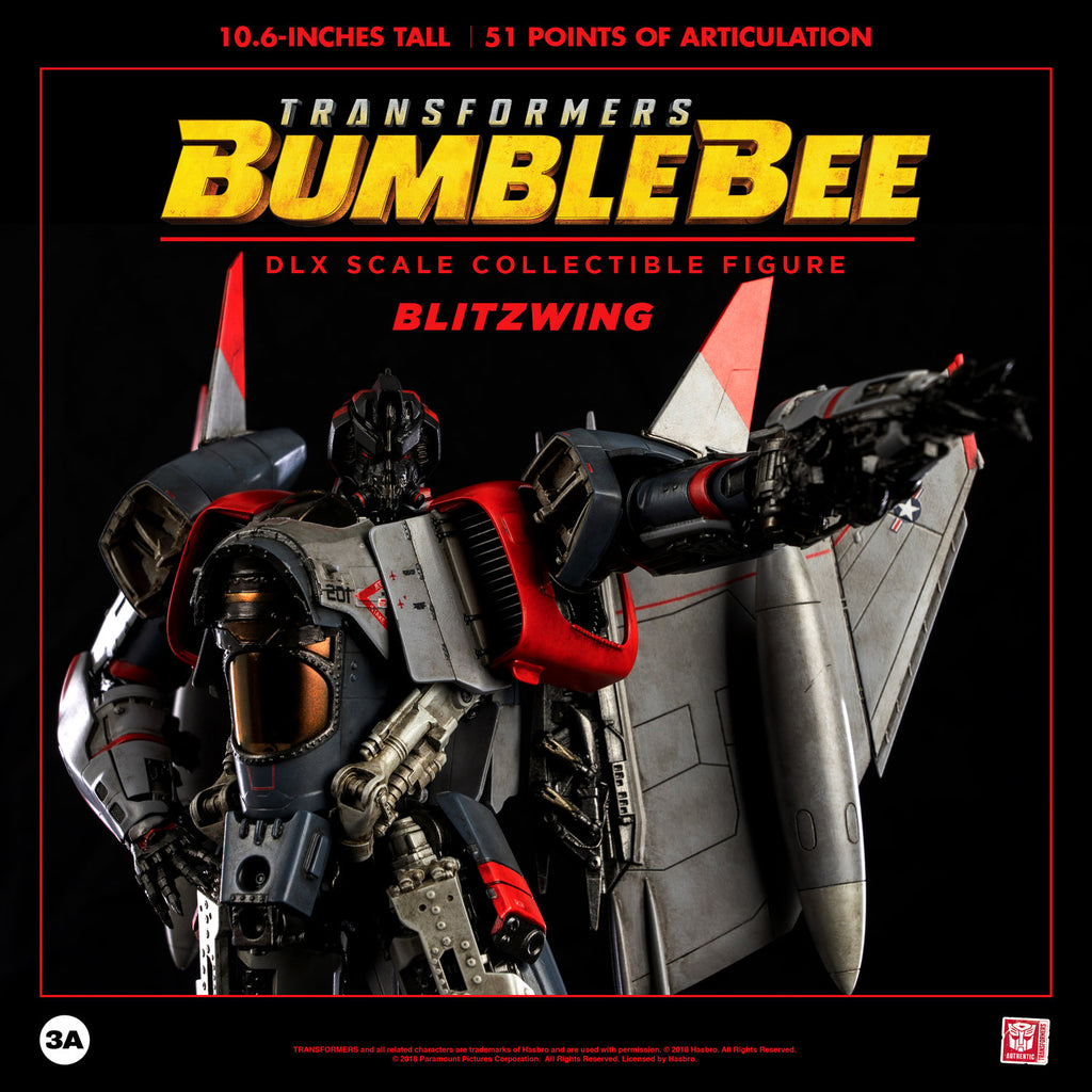 ThreeA Transformers: Bumblebee Movie Blitzwing Deluxe Action Figure ...