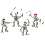TMNT comic book series white turtles set of 4 toys