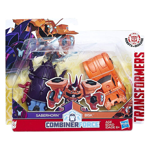 Transformers Robots In Diguise Combiner Force Saberhorn & Bisk Saberclaw Crash Combiner Box Package