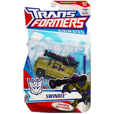 Transformers Animated Deluxe Swindle Box Package Front USA Hasbro