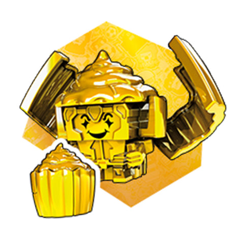 Transformers Botbots Series 4 Winner's Circle Goldsferatu Gold Cupcake Render
