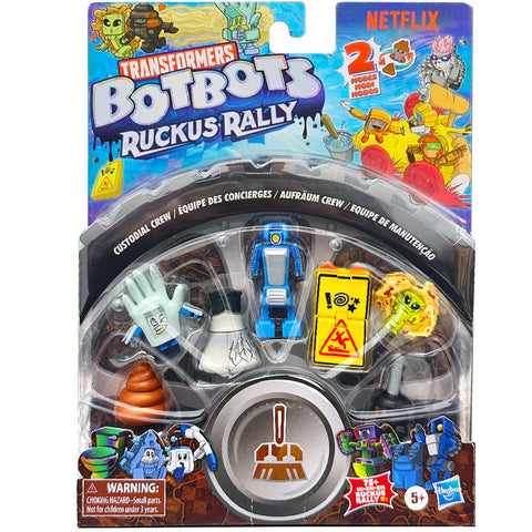 Transformers Botbots Series 6 Ruckus Rally Custodial Crew 8-Pack #2 box package front