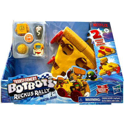 Transformers Botbots Series 6 Ruckus Rally Racer-Roni pizza vehicle 4-pack giftset box package front