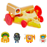 Transformers Botbots Series 6 Ruckus Rally Racer-Roni pizza vehicle 4-pack giftset all included
