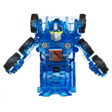 Transformers Botshots Series 1: Super Bot 004 Optimus Prime blue clear robot toy