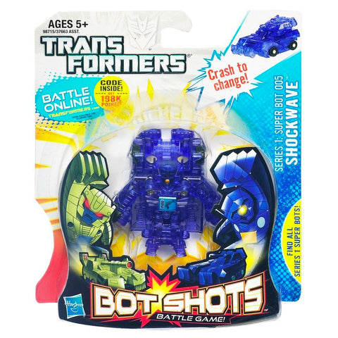 Transformers Botshots Series 1 Super Bot 005 Shockwave clear box package front