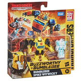 Transformers War for Cybertron Trilogy Buzzworthy Bumblebee spike witwicky target exclusive 2-pack box package front angle