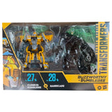 Transformers Buzzworthy Bumblebee Studio Series 27BB Clunker vs 28BB barricade deluxe 2-pack target exclusive box package front photo