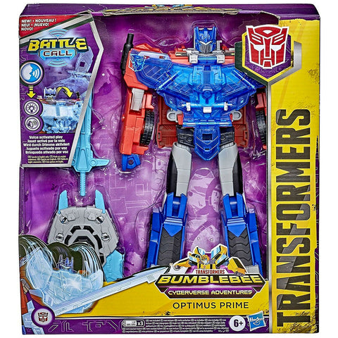 Transformers Cybervers Adventures Battle Call Officer Optimus Prime Walmart box package front