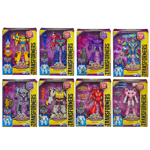 Transformers Cyberverse Adventures deluxe complete set of 8 box package front bundle