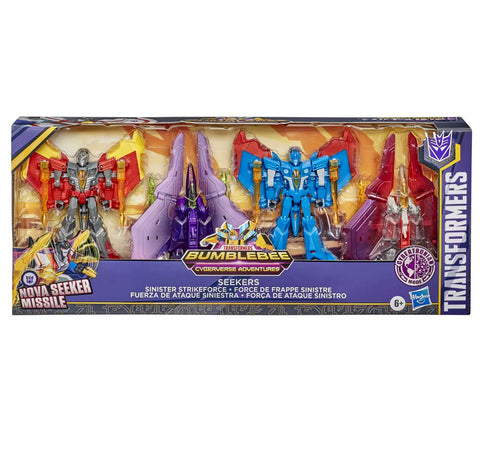 Transformers Cyberverse Adventures Seekers Sinister Strikeforce 4pack giftset box package front