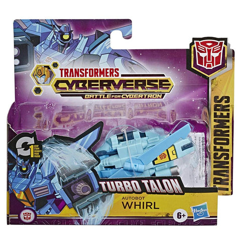 Transformers Cyberverse Adventures Turbo Talon Whirl one step changer Box Package