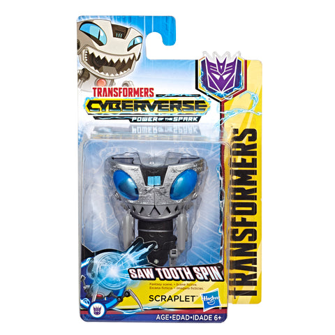 Transformers Cyberverse Scout Class Saw Tooth Spin Scraplet Box Package
