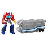 Transformers Cyberverse Warrior Class Optimus Prime Battle Base Trailer Robot toy