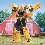 Transformers Earthspark Bumblebee deluxe build-a-figure action figure robot toy pose photo