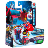 Transformers Earthspark Optimus Prime 1-step flip changer box package front angle