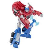 Transformers Earthspark Optimus Prime deluxe action figure robot toy axe side