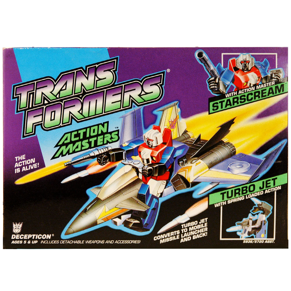 Transformers Action Masters Starscream & Turbo Jet - Attack Vehicle Transformers Action Masters Starscream & Turbo Jet - Attack Vehicle