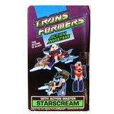 Transformers G1 Action Masters Starscream Turbo Jet Decepticon attack vehicle hasbro usa box package right side