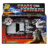 Transformers Generations Collaborative Back to the Future Crossover Deluxe Gigawatt delorean box package front dark windshield final