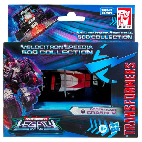 Transformers Generations Legacy Velocitron Speedia 500 Collection Decepticon Crasher Deluxe gobot walmart exclusive box package front mockup