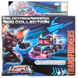 Transformers Generations Legacy Velocitron Speedia 500 collection robots in disguise 2000 universe Scourage black convoy walmart exclusive box art digibash