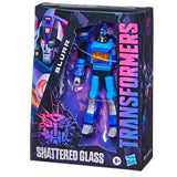 Transformers Generations Shattered Glass Collection Blurr deluxe box package front angle low res