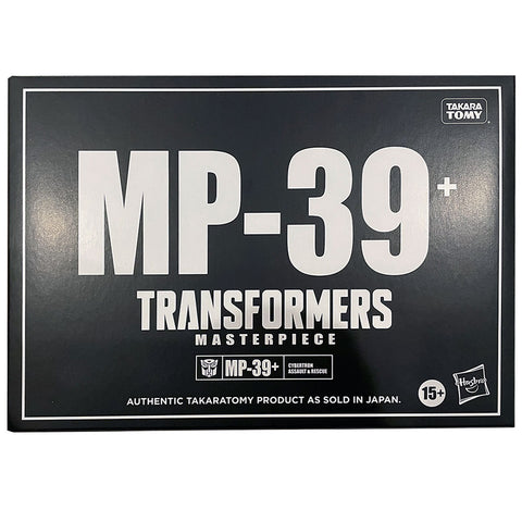 Transformers Masterpiece MP-39+ Spinout Red Diaclone Sunstreaker Box package black sleeve Front USA Hasbro 
