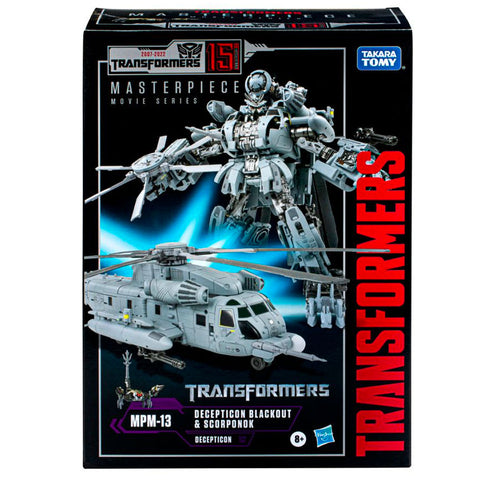 Transformers Masterpice Movie Series MPM-13 Decepticon Blackout & Scorponok hasbro usa box package front