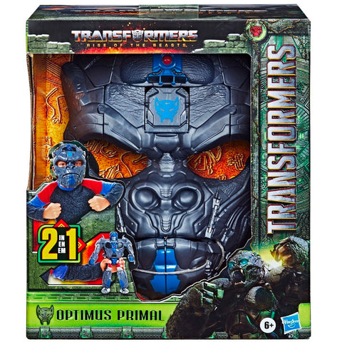 Transformers movie rise of the beasts ROTB optimus primal 2-in-1-transforming face mask box package front