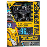 Transformers movie studio series Buzzworthy Bumblebee 96-BB N.E.S.T. autobot ratchet deluxe black target exclusive box package front