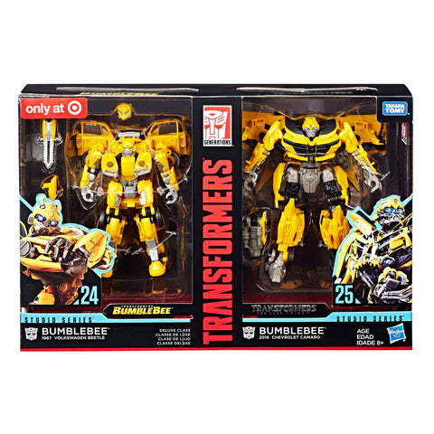 Transformers Studio Series 24 & 25 Then and Now Deluxe movie Bumblebee Target two pack box