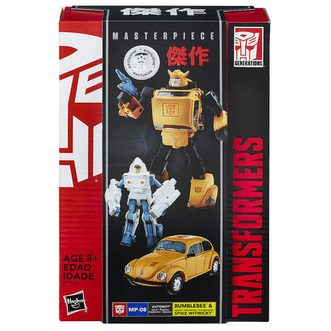 Transformers Masterpiece MP-08 Bumblebee & Spike Witwicky Hasbro USA Toys R Us Box Package Front