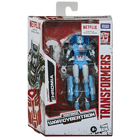 Transformers Netflix War for Cybertron Trilogy Deluxe Chromia Box Package Front