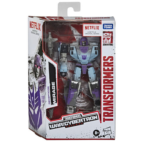 Transformers Netflix War for Cybertron Deluxe Decepticon Mirage Box Package