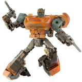 Transformers War for Cybertron Trilogy Netflix Walmart Sparkless deluxe bot Barricade robot toy stance