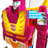 Transformers Pink Prototype G1 hot Rod custom part swap collecticon toys robot action figure toy sticker flaws