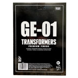 Transformers Premium Finish GE-01 Optimus Prime Voyager USA hasbro black sleeve box package back
