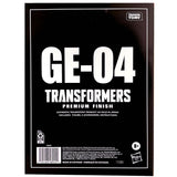 Transformers PF GE-04 Voyager Starscream hasbro usa box package black sleeve back
