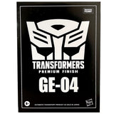 Transformers PF GE-04 Voyager Starscream hasbro usa box package black sleeve front