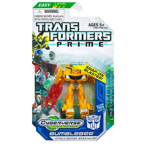 Transformers Prime Cyberverse Legion Class 2 001 Bumblebee Intelligence Specialist snap-on blaster Snap-on Blaster Box Package Front