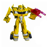 Transformers Prime Cyberverse Legion Class 2 001 Bumblebee Intelligence Specialist snap-on blaster Snap-on Blaster Robot Toy Stock Photo