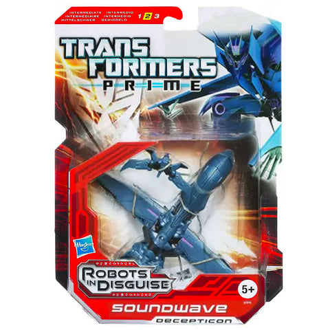 Transformers Prime Robots In Disguise 004 Soundwave Laserbeak deluxe box package short card UK front