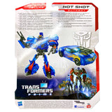 Transformers Prime Robots in Disguise 009 Hot Shot Deluxe box package short card UK back