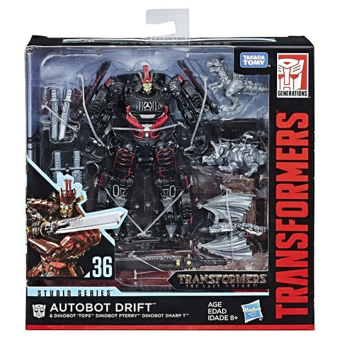 Transformers Movie Studio Series 36 Deluxe Class Drift and baby dinobots The Last Knight TLK Box Package Front