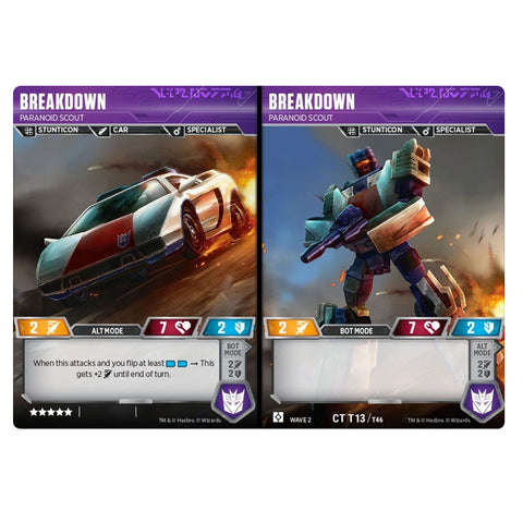 Transformers TCG Card Game Breakdown Paranoid Scout Character Combiner