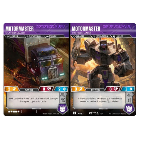 Transformers TCG Card Game Motormaster Stunticon Leader Combiner