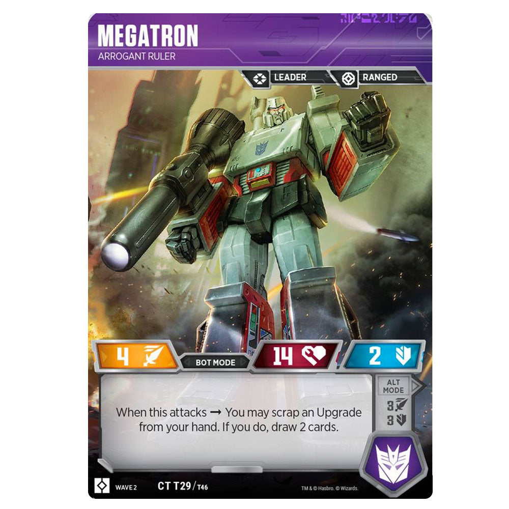 Transformers TCG Megatron Arrogant Ruler - Character Card Transformers TCG Megatron Arrogant Ruler - Character Card