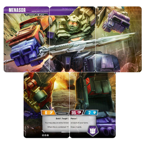 Transformers TCG Card Game Combiner Menasor Menacing Collossus set of 5