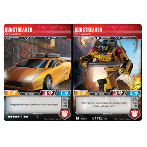 Transformers TCG Card Game Sunstreaker Bold Warrior Sentinel Combiner